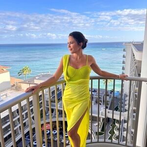 Asymmetrical Yellow Dress